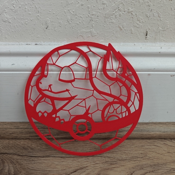 3D Printed Pokeball Charmander Wall Art - Picture 1 of 1